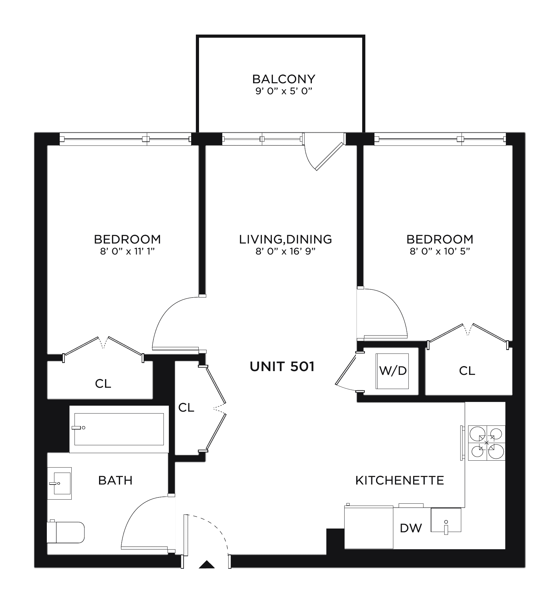 Floor plan for Residence 501 at The Astelle