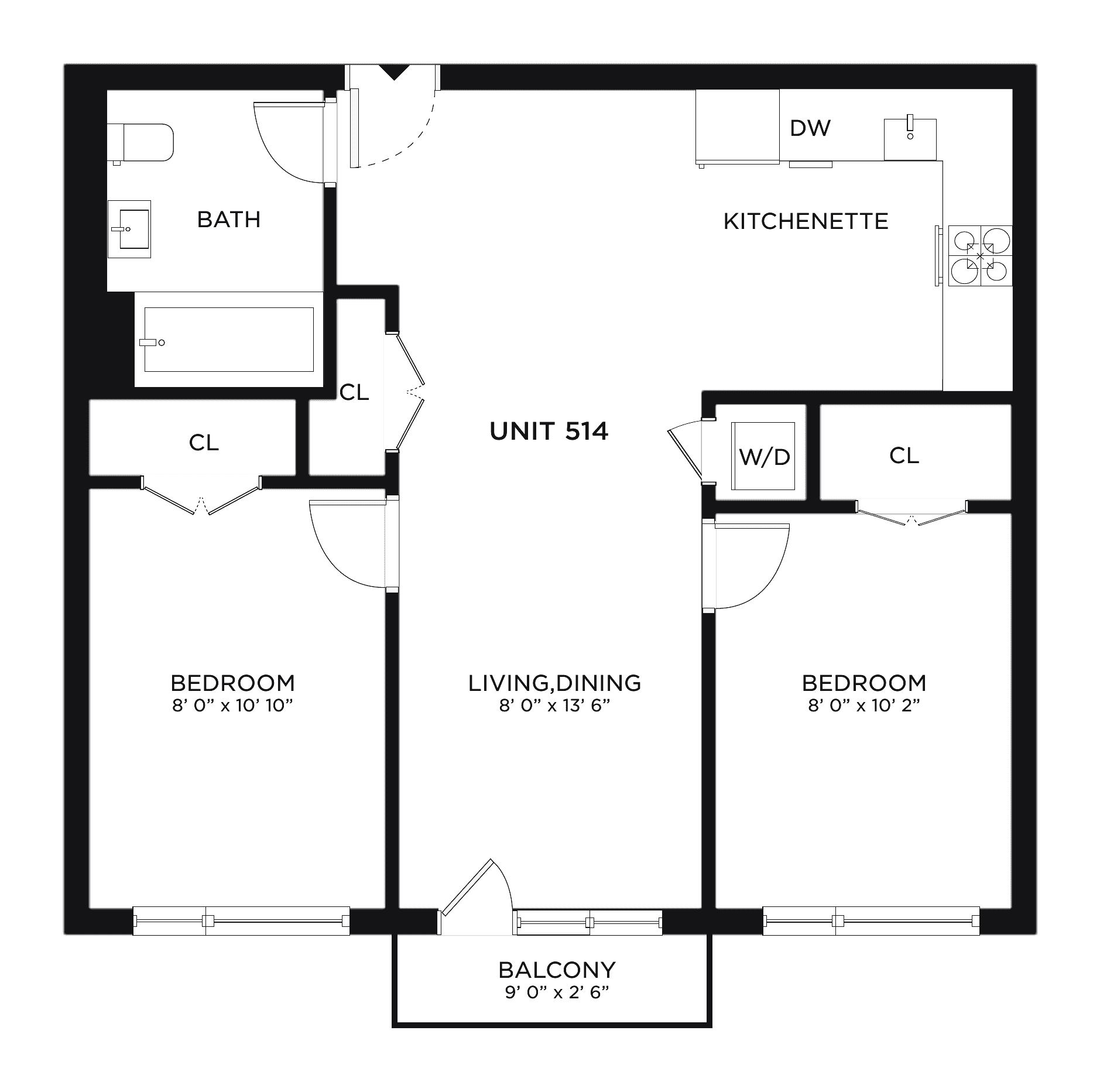 Floor plan for Residence 514 at The Astelle