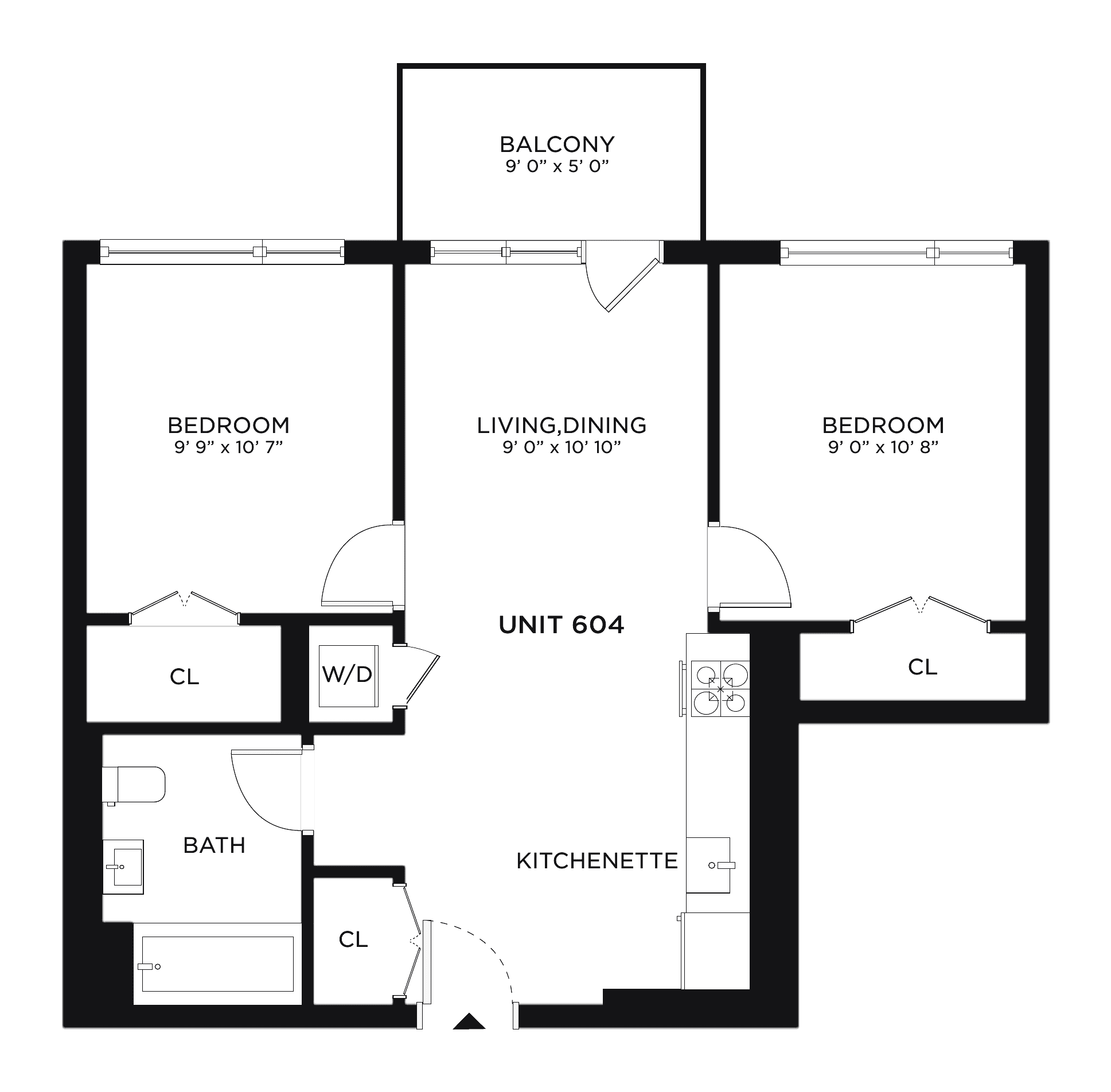 Floor plan for Residence 604 at The Astelle