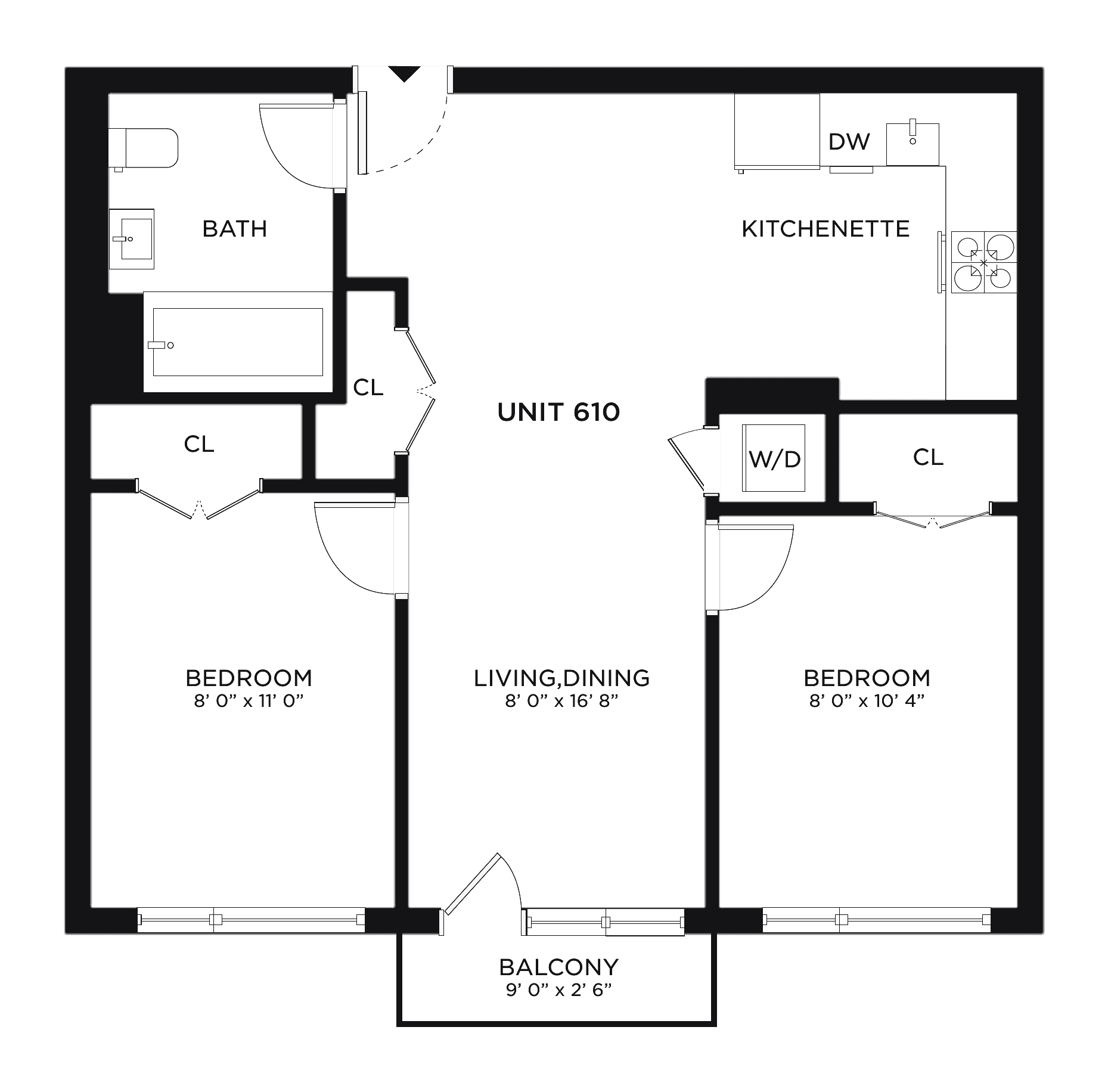 Floor plan for Residence 610 at The Astelle