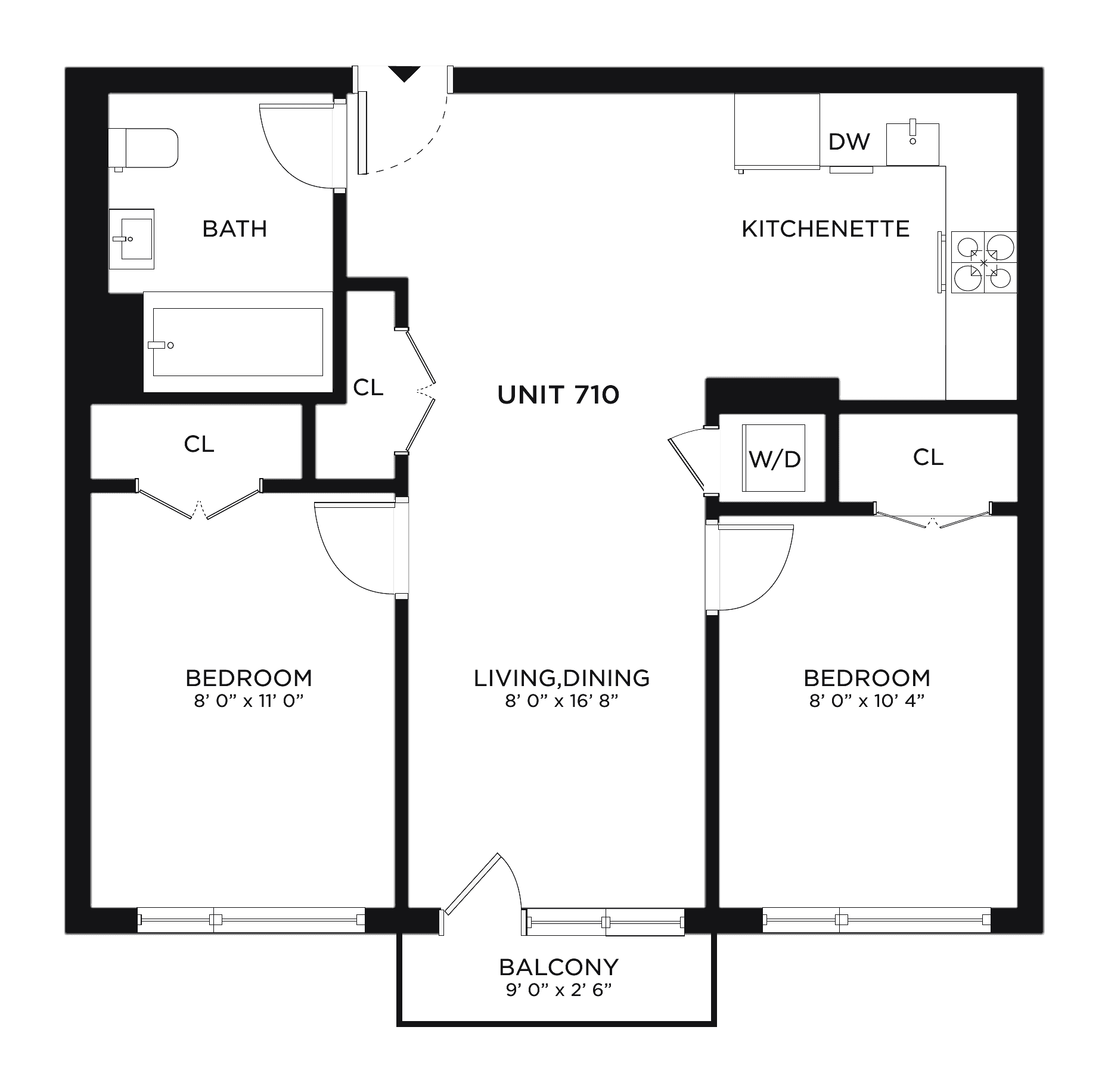 Floor plan for Residence 710 at The Astelle