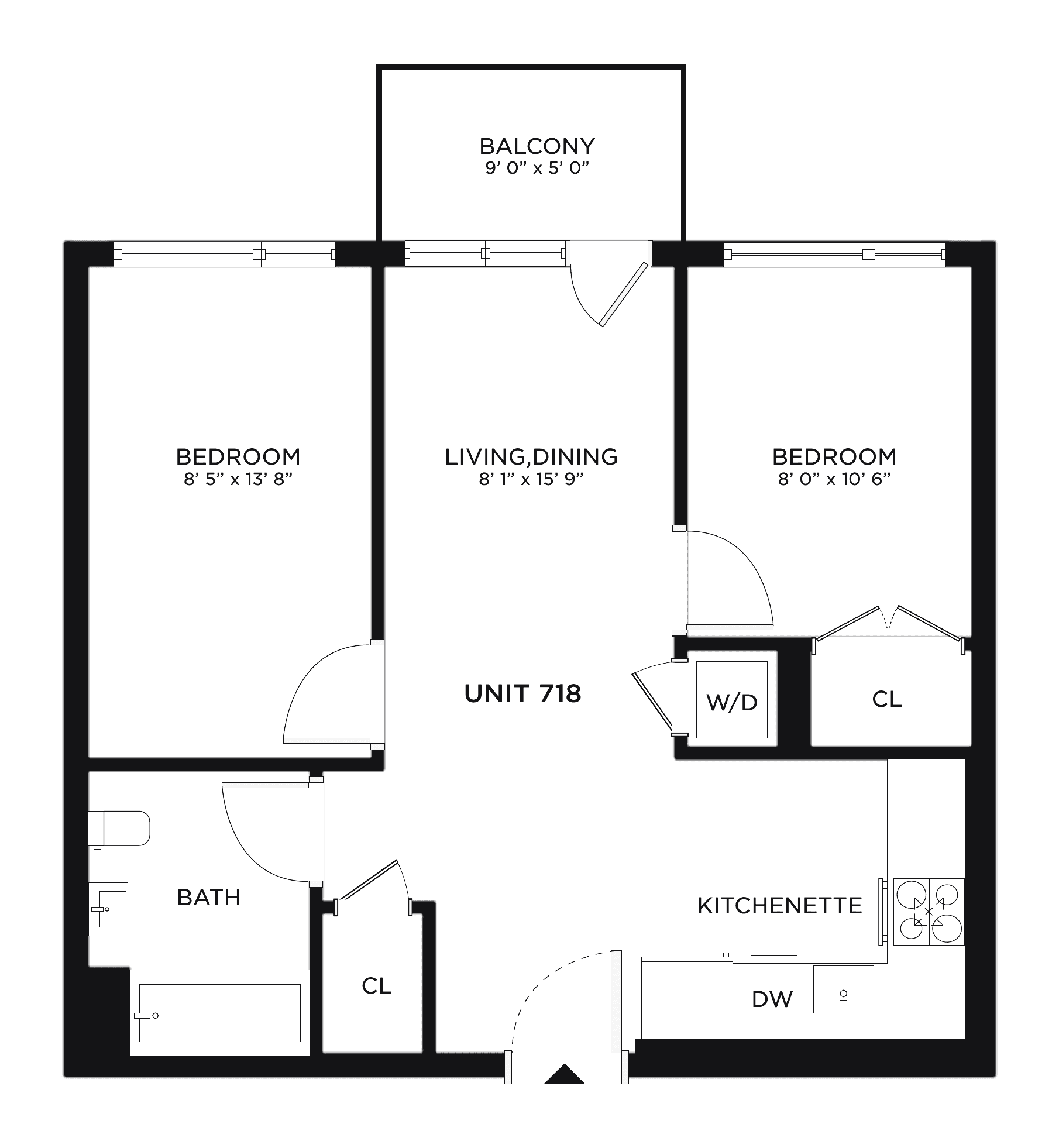 Floor plan for Residence 718 at The Astelle