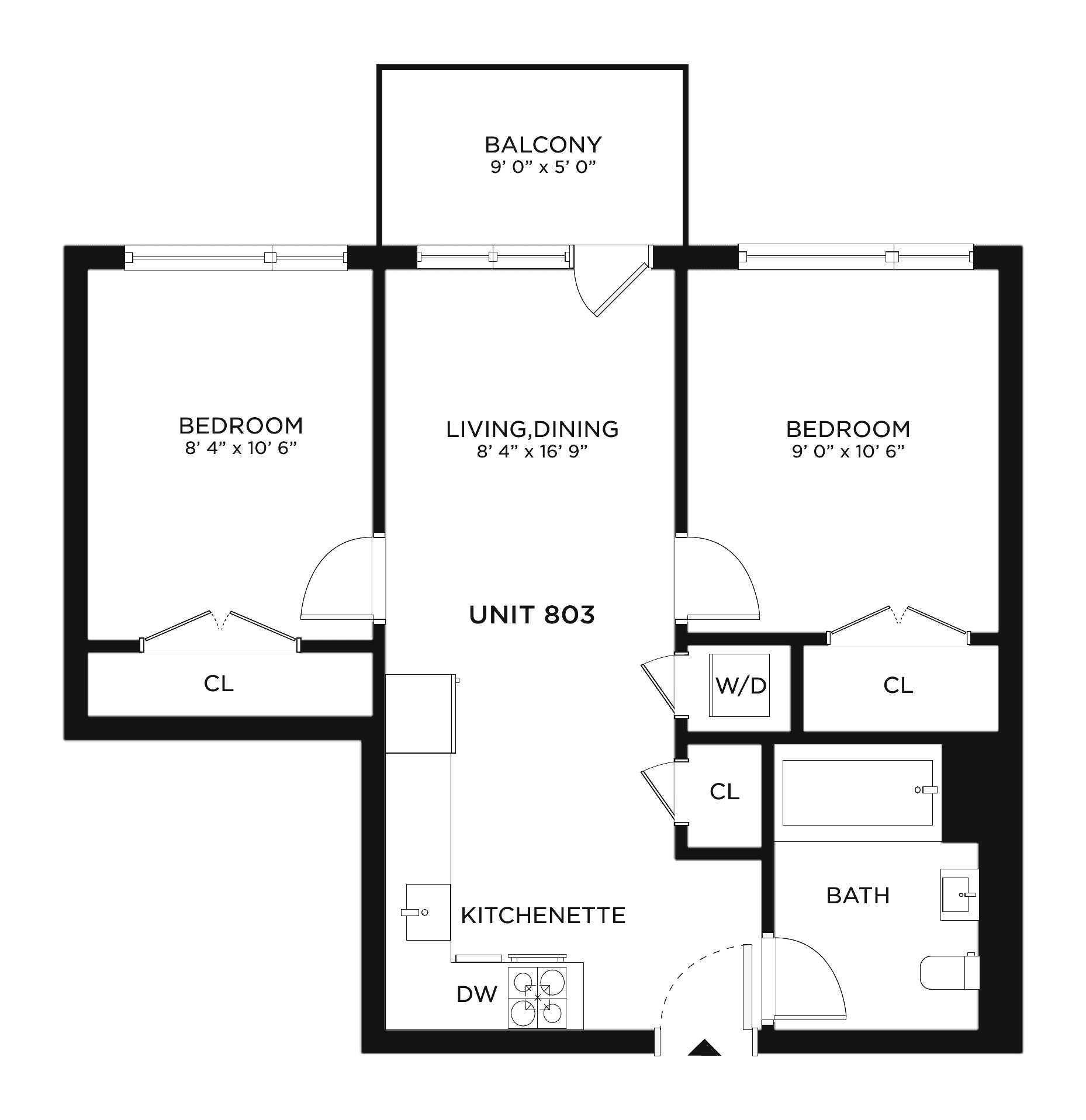 Floor plan for Residence 803 at The Astelle